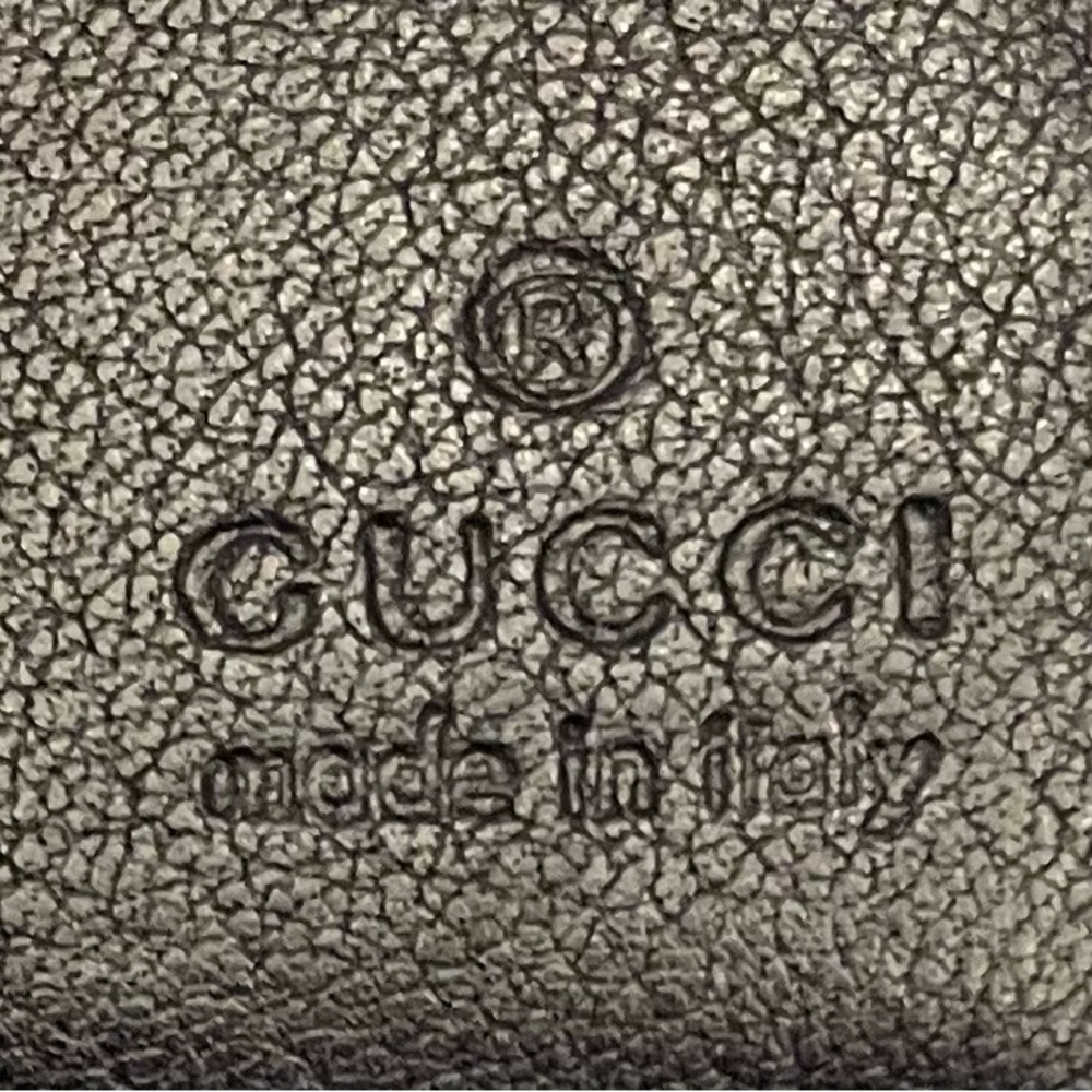 Gucci Authentic Vintage Black Mono Leather Long Wallet with Unbranded Gold Chain - Picture 11 of 17